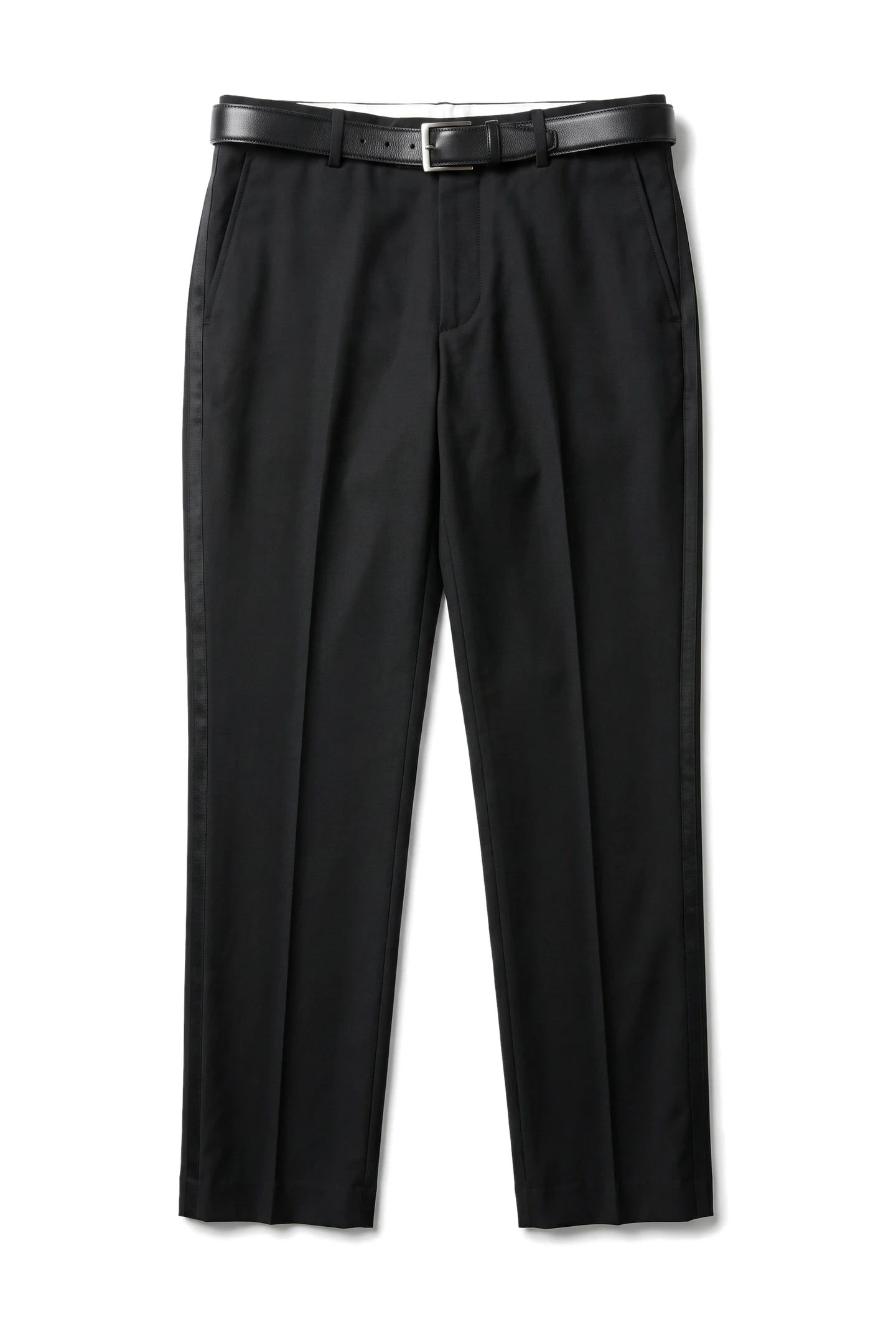 Men's Black Tuxedo Trousers Wedding Prom Stripe Satin Stripe