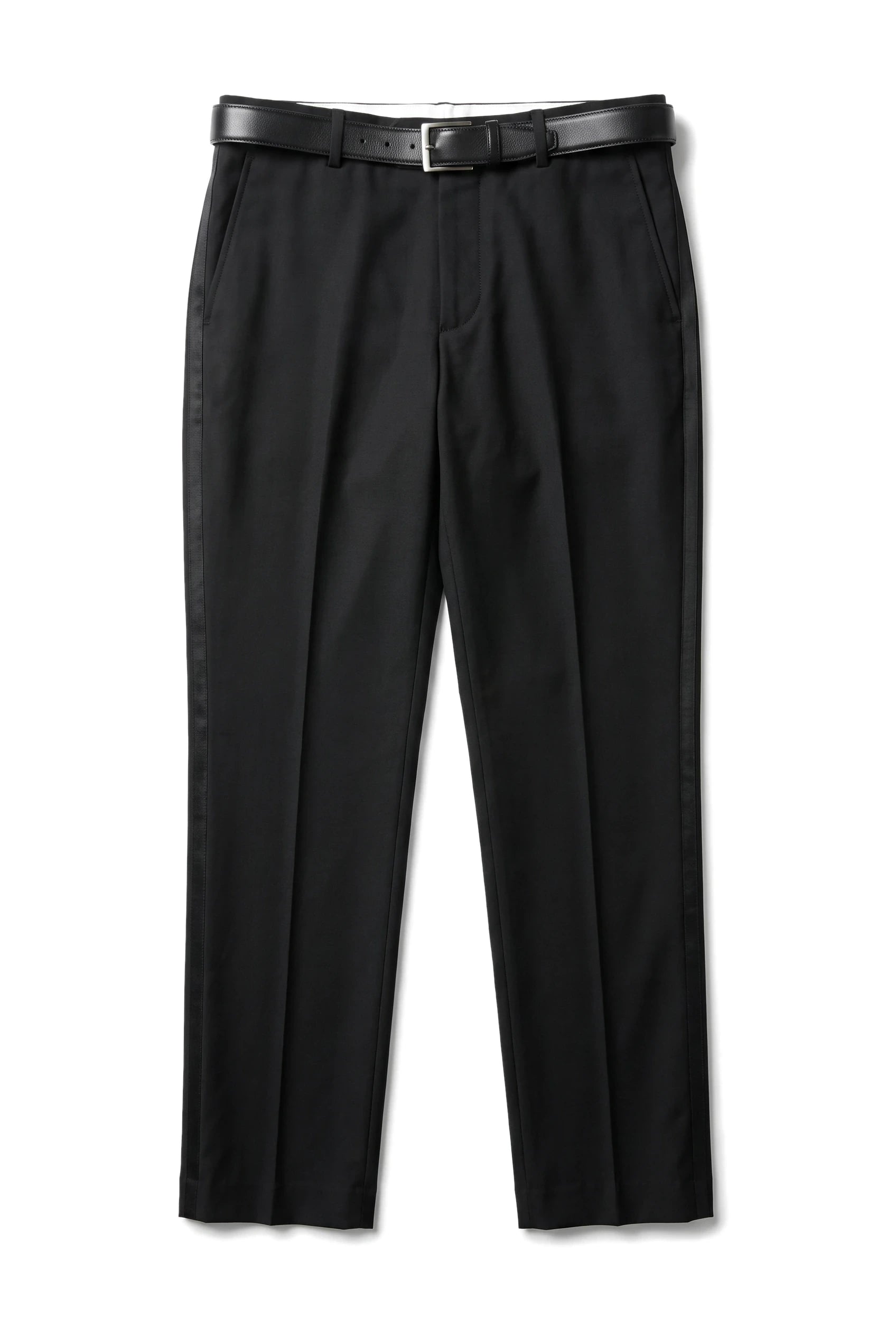 Men's Black Tuxedo Trousers Wedding Prom Stripe Satin Stripe