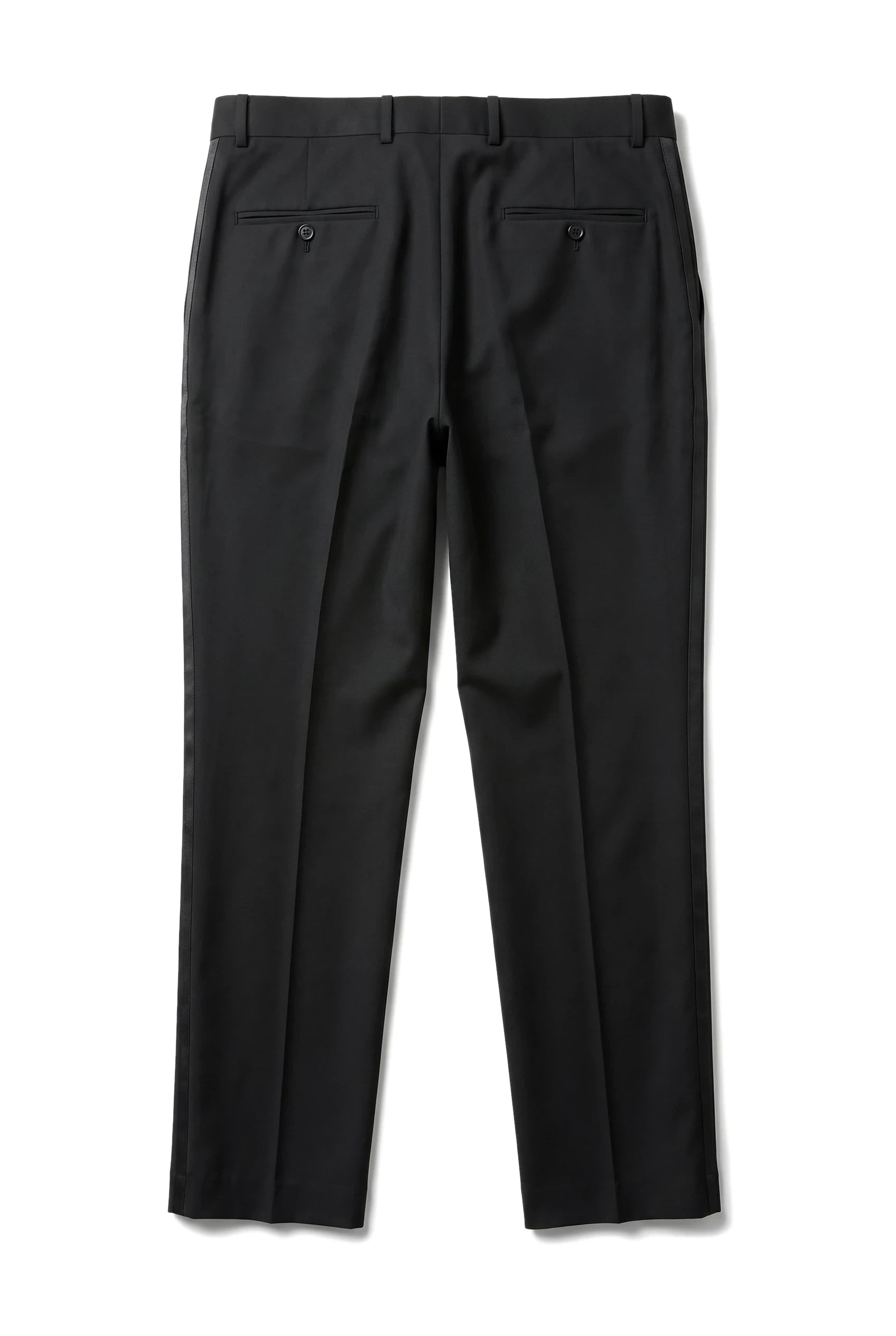 Men's Black Tuxedo Trousers Wedding Prom Stripe Satin Stripe