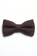 Men’s Black Tweed Wool Blend Bow Tie