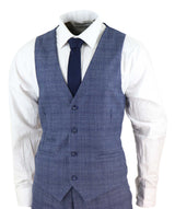 Mens 3 Piece Suit Classic Tweed Check Vintage Retro Peaky Blinders Tailored Fit