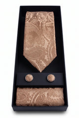 Men’s Bronze Paisley Tie Gift Set