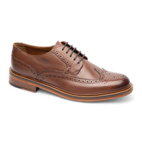 Men's Brown Leather Brogue Dress Shoes