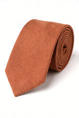 Men’s Brown Suede-Finish Tie