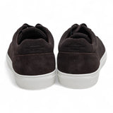 Men's Brown Suede Leather Lace-Up Casual Sneakers