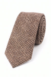 Men’s Brown Wool Blend Tweed Tie