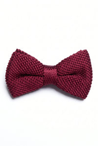 Men’s Burgundy Knitted Bow Tie
