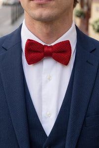 Men’s Burgundy Knitted Bow Tie