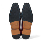 Men's Burgundy Leather Classic Formal Lace-Up Brogue Shoes