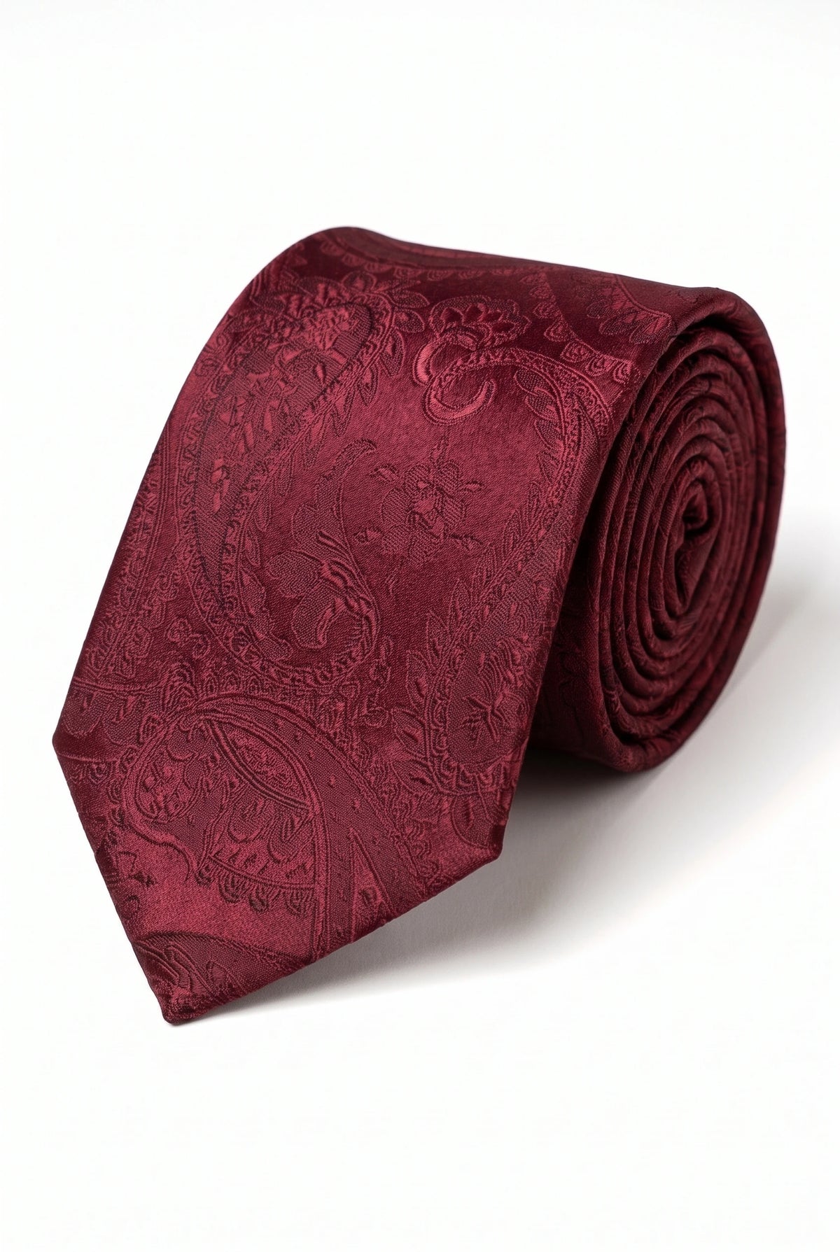 Men’s Burgundy Paisley Tie Gift Set