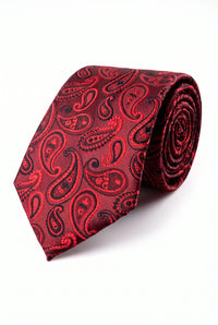 Men’s Burgundy Paisley Tie