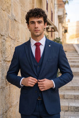 Men’s Burgundy Suede-Finish Tie