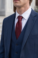 Men’s Burgundy Textured Woven Tie