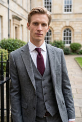 Men’s Burgundy Textured Woven Tie