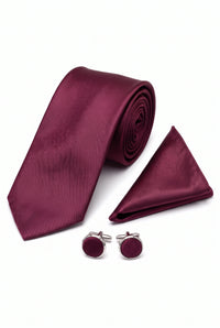 Men’s Burgundy Tie Set