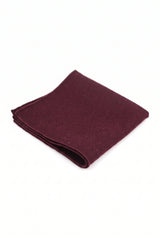 Men’s Burgundy Tweed Wool Blend Pocket Square