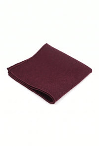 Men’s Burgundy Tweed Wool Blend Pocket Square