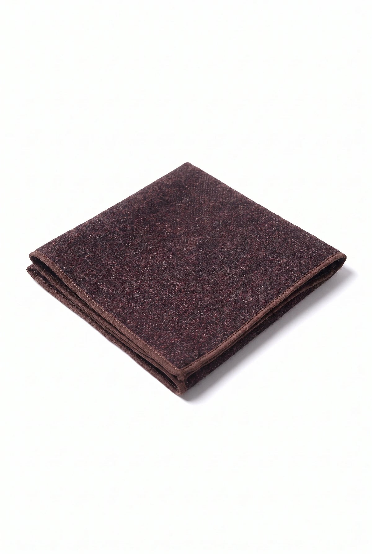 Men’s Burgundy Tweed Wool Blend Pocket Square