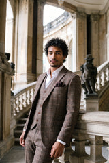 Men’s Burgundy Tweed Wool Blend Pocket Square