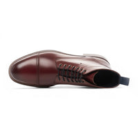 Men's Capped Balmoral Burgundy Leather Ankle Boots
