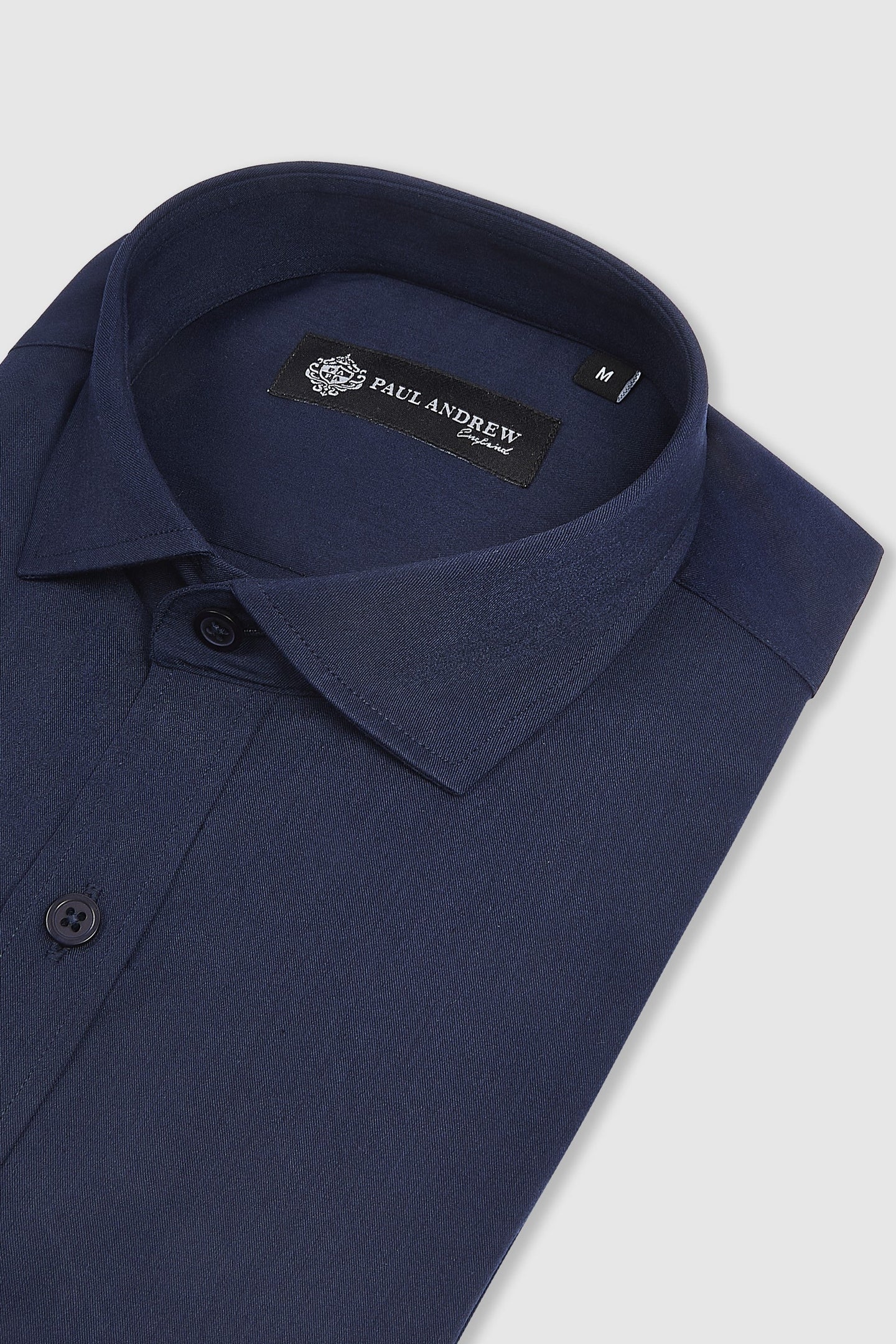 Men's Classic Double Cuff Cutaway Collar Dress Shirt - Navy