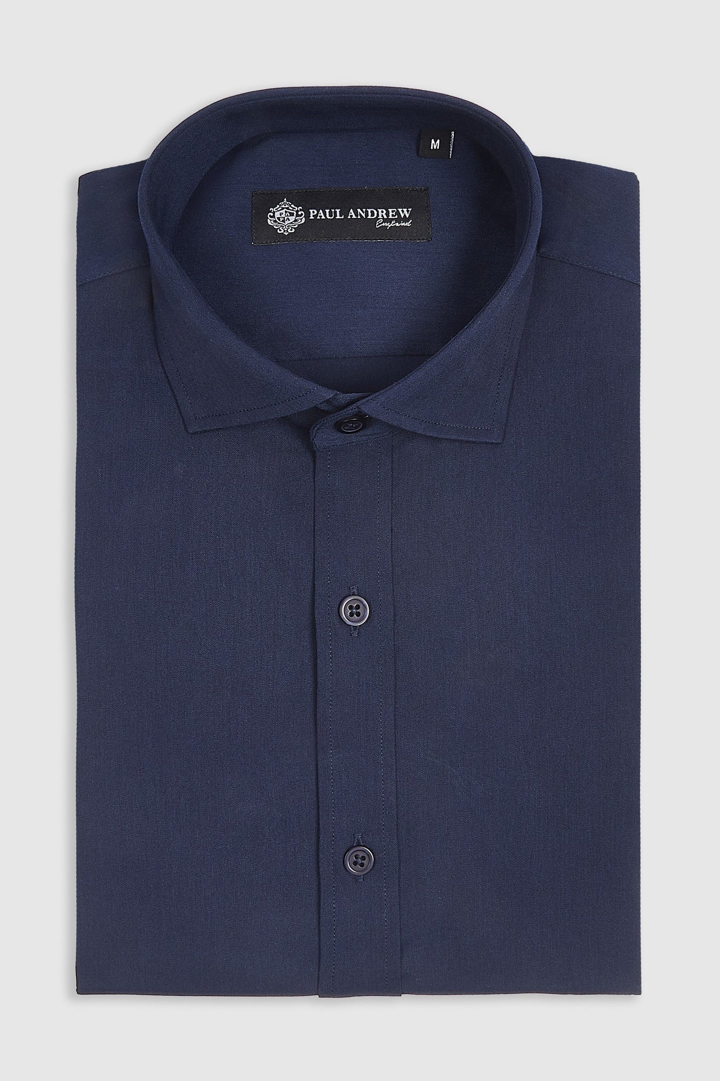 Men's Classic Double Cuff Cutaway Collar Dress Shirt - Navy