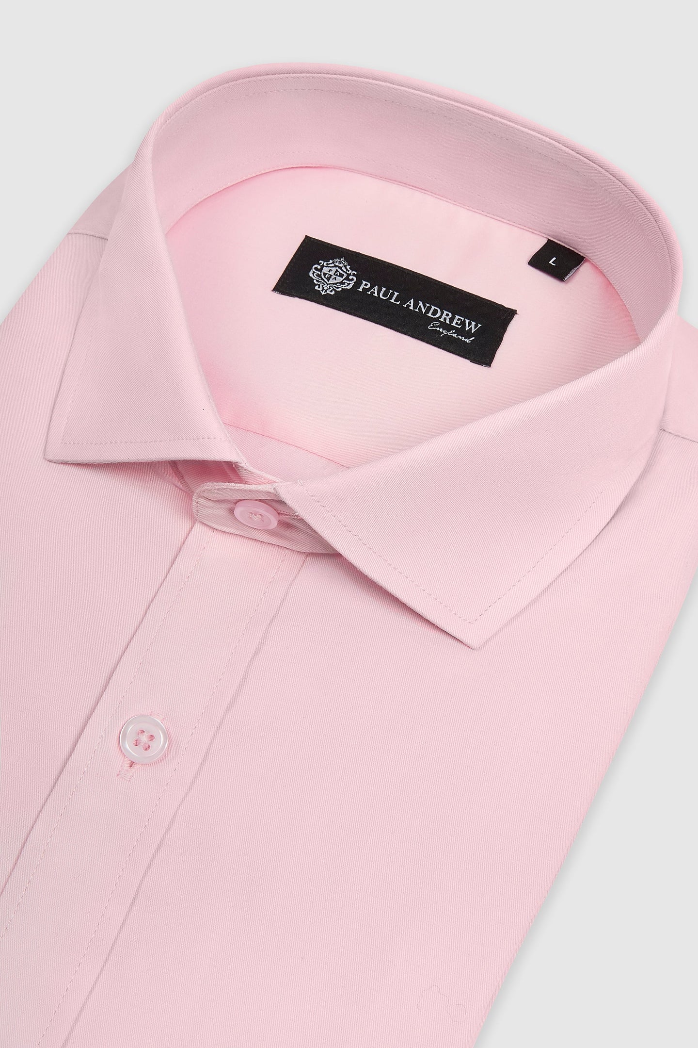 Men's Classic Double Cuff Cutaway Collar Dress Shirt - Pink