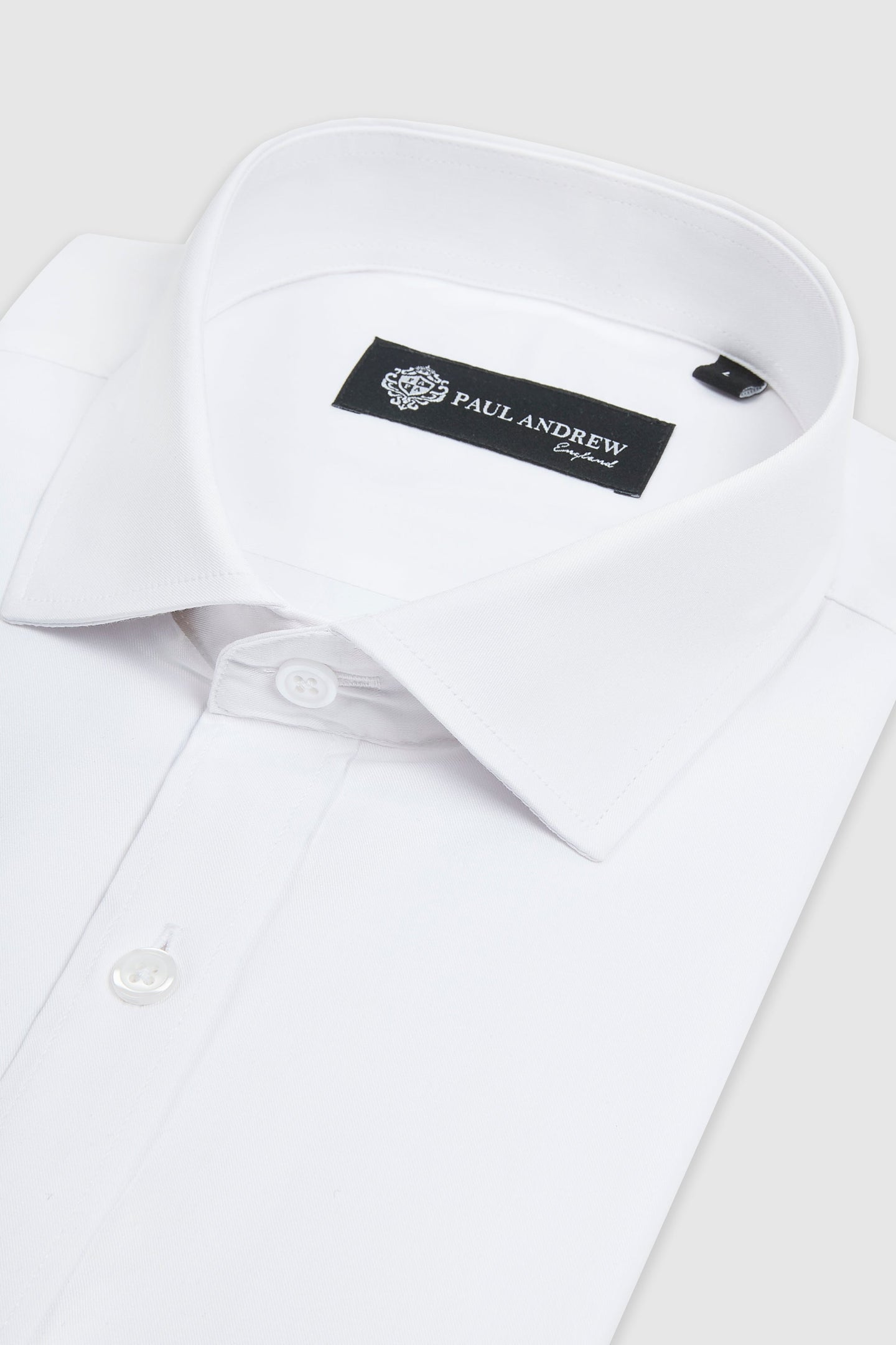 Men's Classic Double Cuff Cutaway Collar Dress Shirt - White
