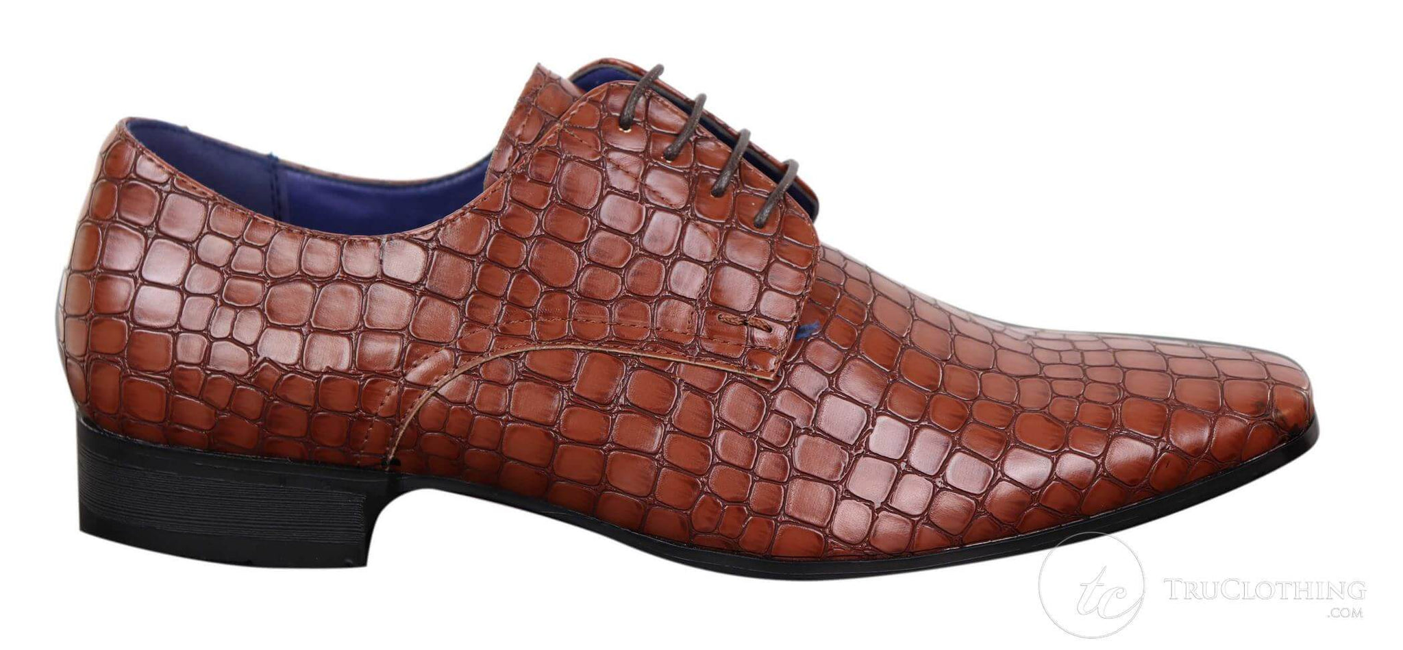 Mens Crocodile Skin Effect Shoes