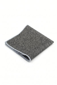 Men’s Dark Grey Tweed Pocket Square