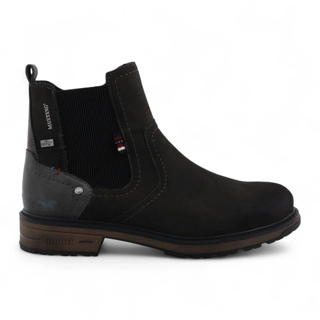 Men's Dark Grey Water-Resistant Chelsea Ankle Boots