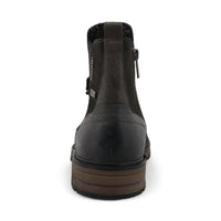 Men's Dark Grey Water-Resistant Chelsea Ankle Boots