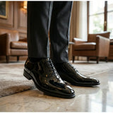 Men's Formal Patent PU Leather Oxford Shoes