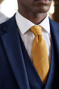Men’s Gold Slim Solid Colour Tie