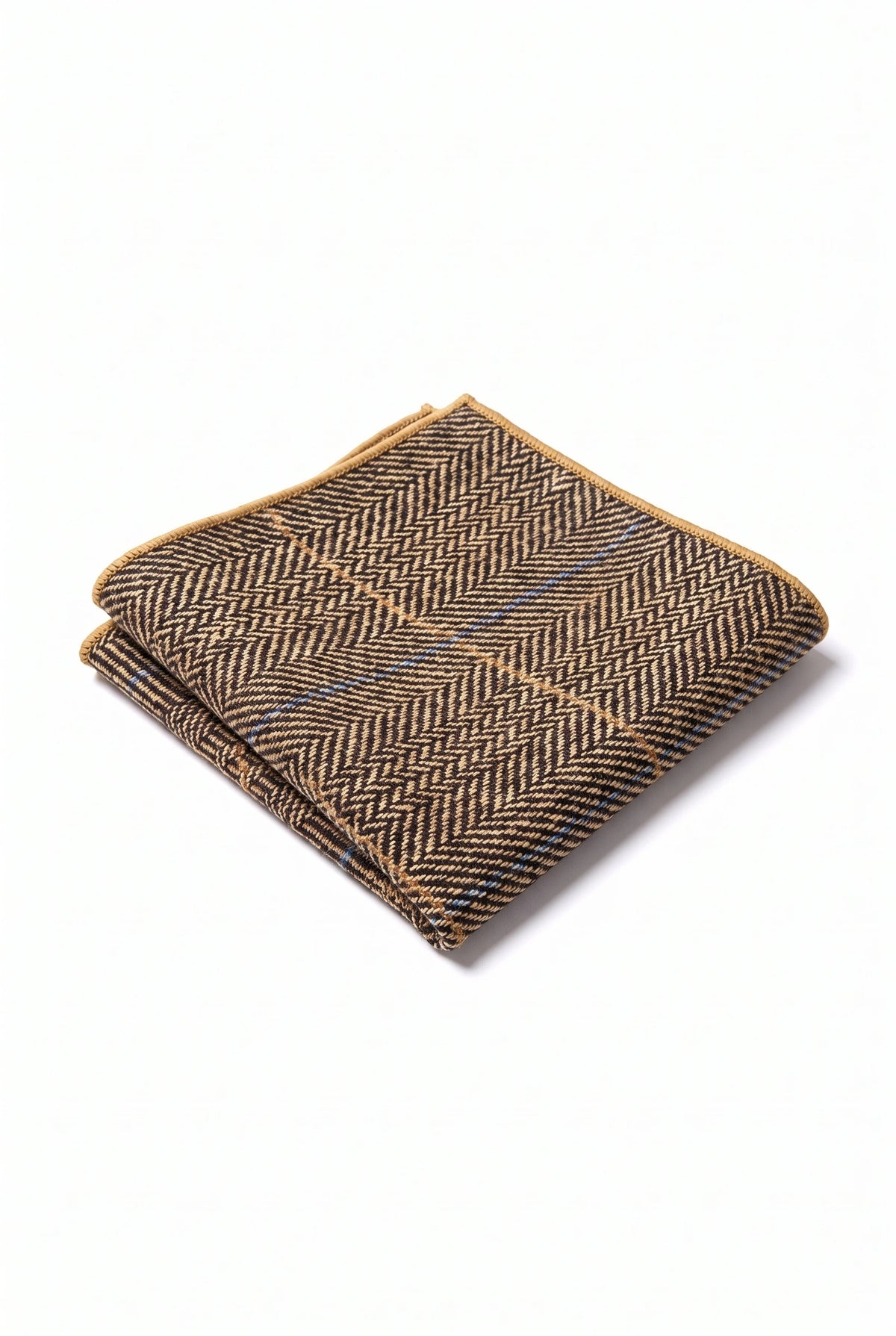 Men’s Gold Tweed Wool Blend Pocket Square