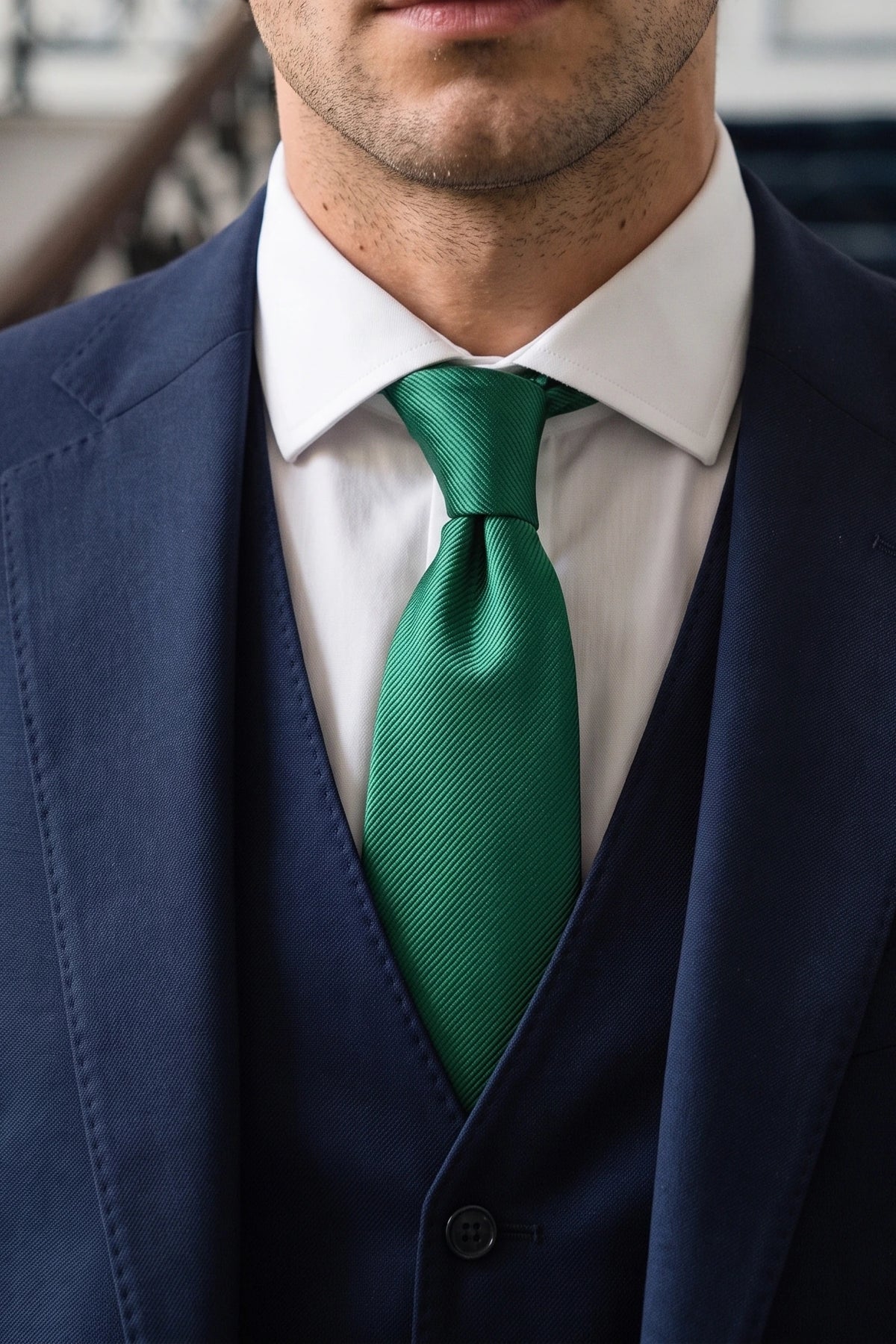 Men’s Green Slim 6cm Tie