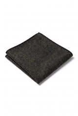 Men’s Green Tweed Wool Blend Pocket Square