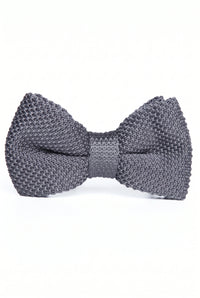 Men’s Grey Knitted Bow Tie