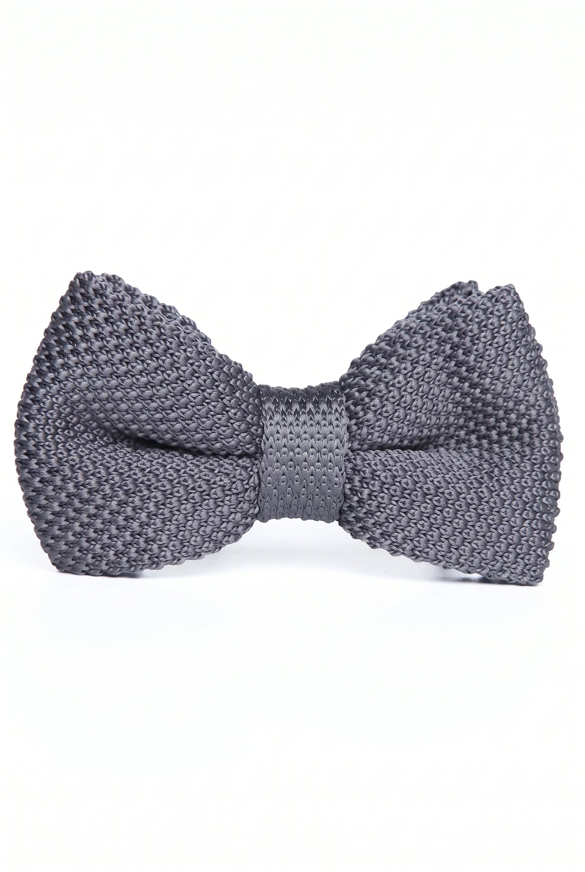 Men’s Grey Knitted Bow Tie