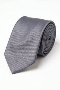 Men’s Grey Slim 6cm Solid Colour Tie