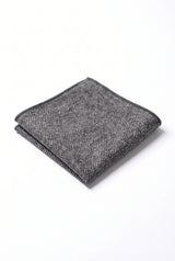 Men’s Grey Tweed Pocket Square