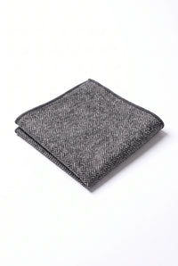 Men’s Grey Tweed Pocket Square