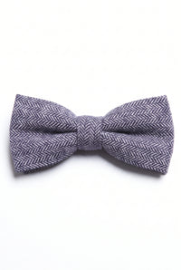 Men’s Grey Tweed Wool Blend Bow Tie