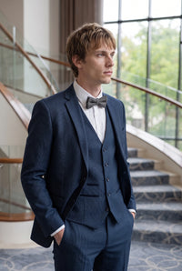 Men’s Grey Tweed Wool Blend Bow Tie