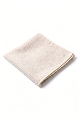 Men’s Ivory Tweed Wool Blend Pocket Square