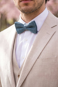 Men’s Light Blue Double Layer Bow Tie