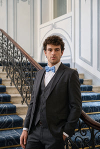 Men’s Light Blue Knitted Bow Tie