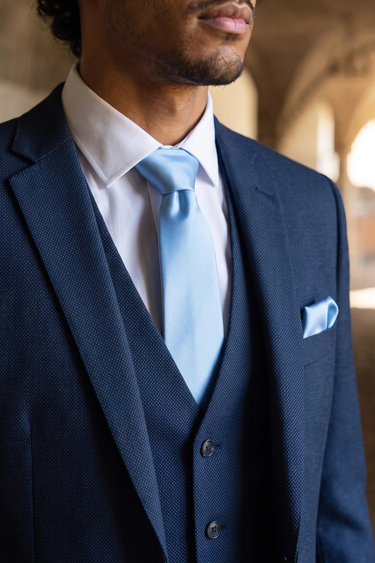 Men’s Light Blue Tie Set