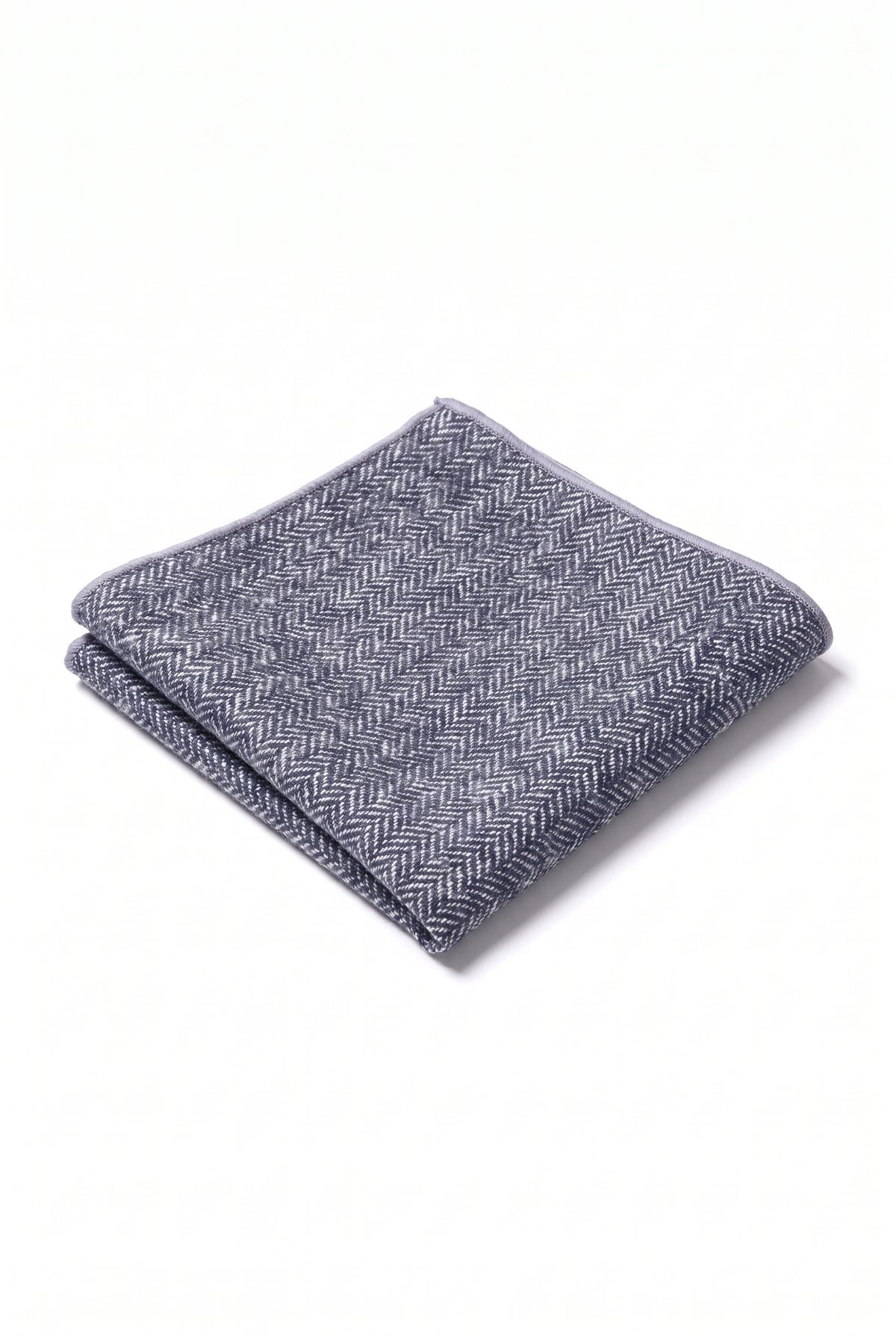 Men’s Light Blue Tweed Wool Blend Pocket Square