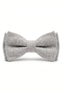 Men’s Light Grey Tweed Bow Tie